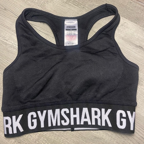 Gymshark size xs black sports bra - Picture 1 of 16